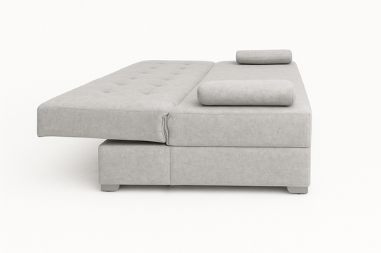 SOFA CAMA OSLO - SUIZA GRIS PLATA ANTIFLUIDO