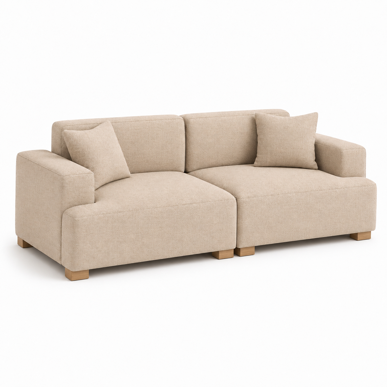 SOFA SUIZA 2 PUESTOS - SALEM BEIGE ANTIFLUIDO