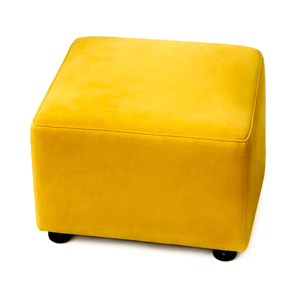 PUFF CUADRADO - NOBUCK PLUS AMARILLO ANTIFLUIDO