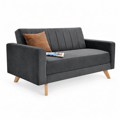 SOFA PORTUGAL 3 PUESTOS - KATAR GRIS ANTIFLUIDO