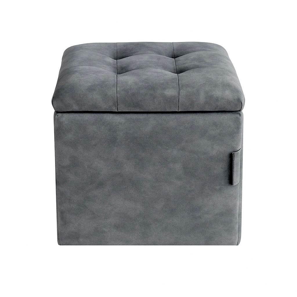 PUFF BAUL ORIENTAL - NOBUCK PLUS GRIS ANTIFLUIDO