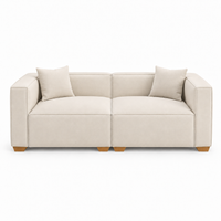 SOFA NAPOLES 2 PUESTOS - CABA SAND ANTIFLUIDO