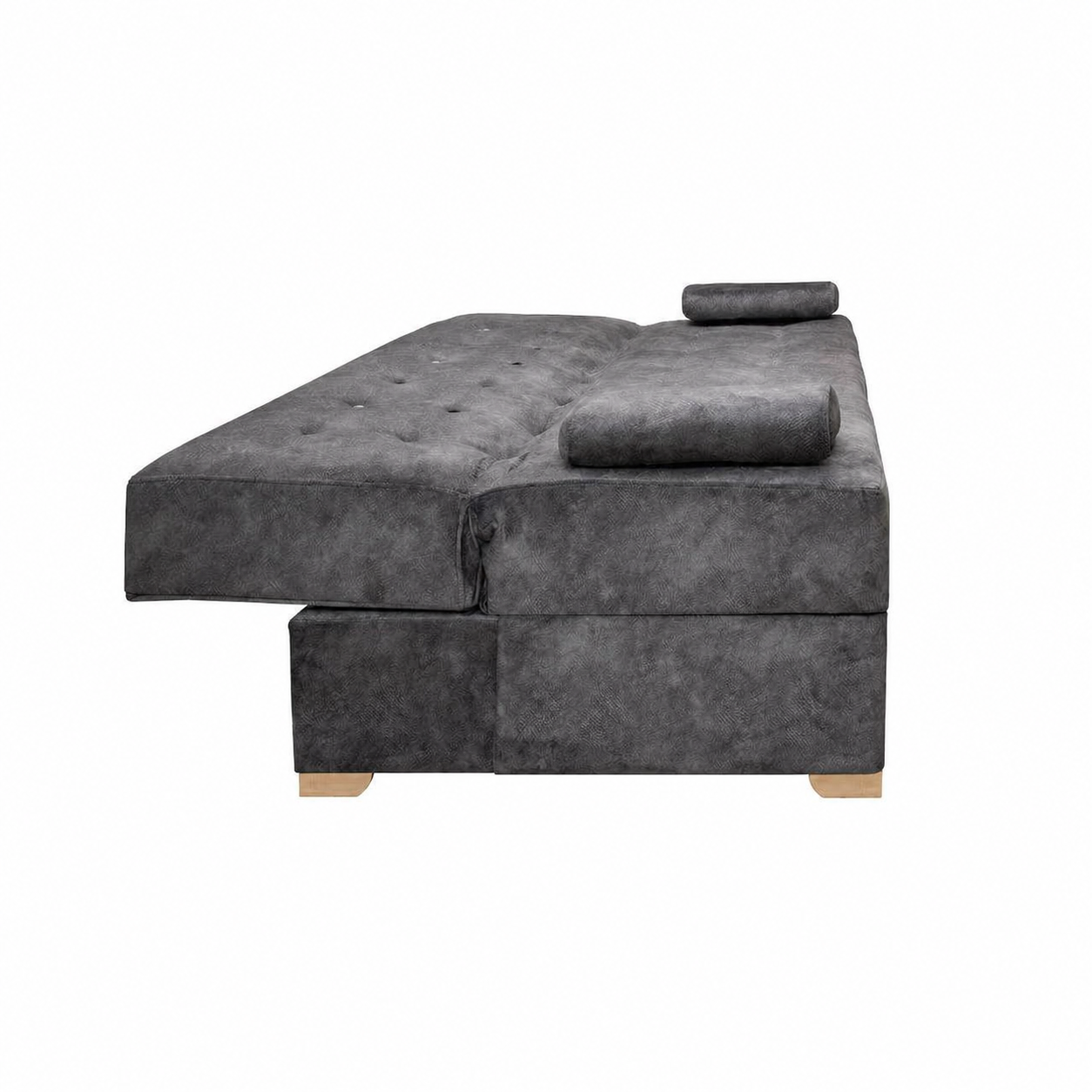 SOFA CAMA OSLO - NOBUCK PLUS GRIS ANTIFLUIDO