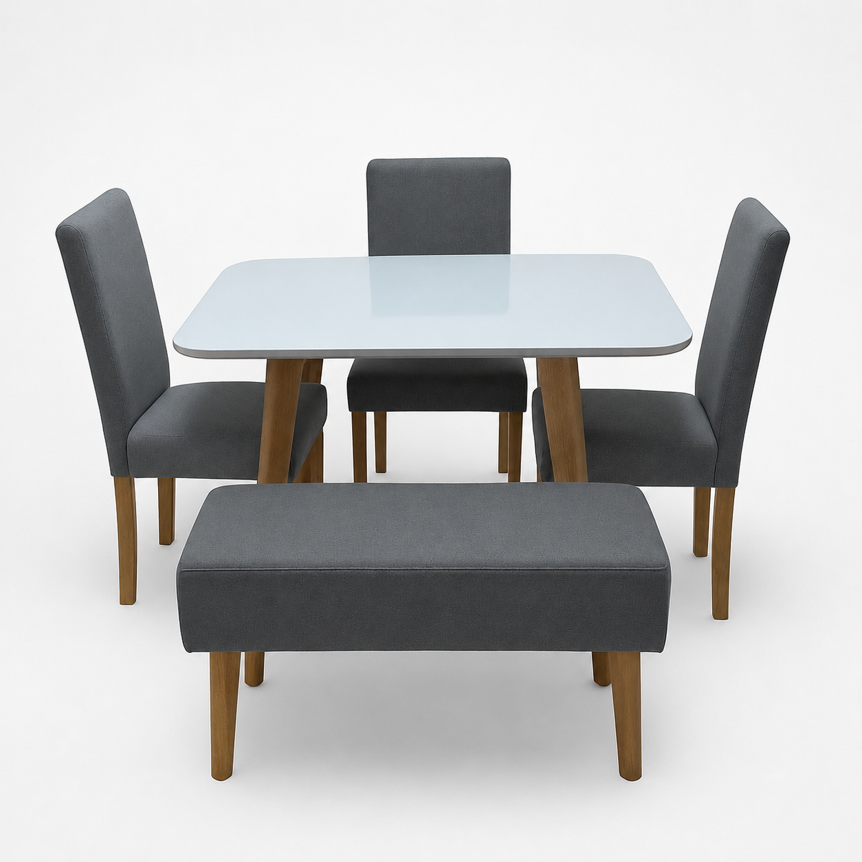 COMEDOR FENIX - SILLAS VETRO GRIS - BUTACA VETRO GRIS