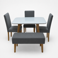 COMEDOR FENIX - SILLAS VETRO GRIS - BUTACA VETRO GRIS