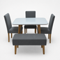 COMEDOR FENIX - SILLAS VETRO GRIS - BUTACA VETRO GRIS