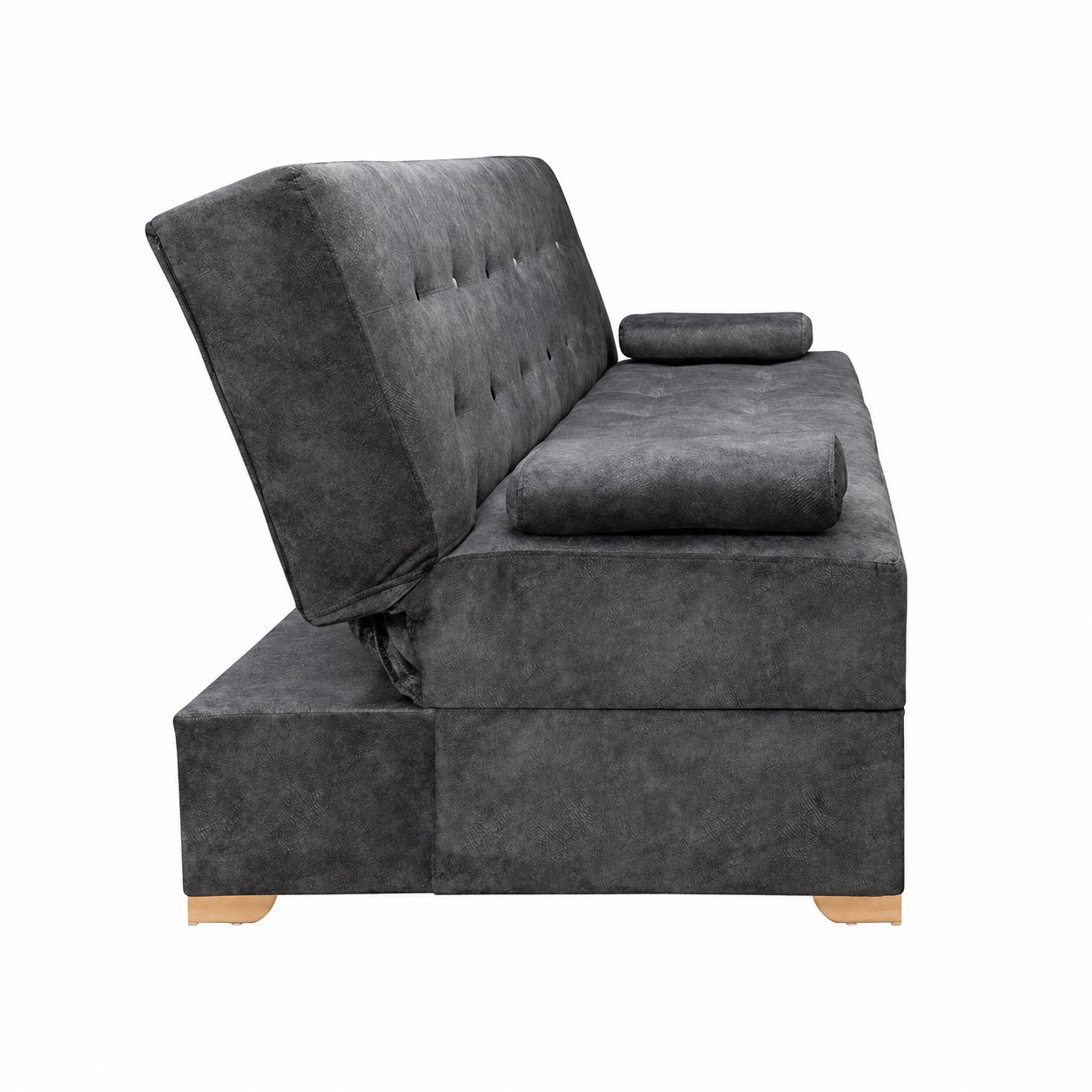 SOFA CAMA OSLO - NOBUCK PLUS GRIS ANTIFLUIDO
