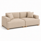 SOFA SUIZA 2 PUESTOS - SALEM BEIGE ANTIFLUIDO