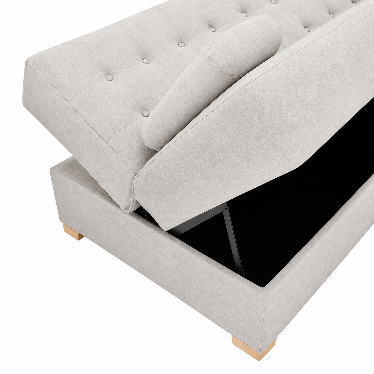 SOFA CAMA OSLO - SUIZA GRIS PLATA ANTIFLUIDO