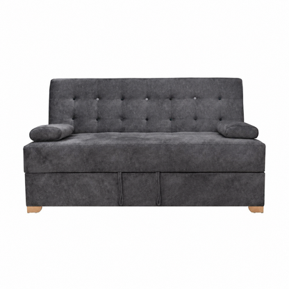 SOFA CAMA OSLO - NOBUCK PLUS GRIS ANTIFLUIDO