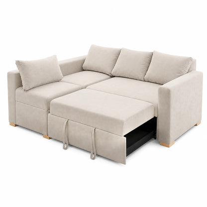SALA CAMA BOSTON REMOVIBLE - CUSCO MARFIL ANTIFLUIDO