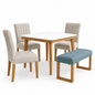 COMEDOR MONACO - SILLAS SALEM PLATA BUTACA SALEM AZUL