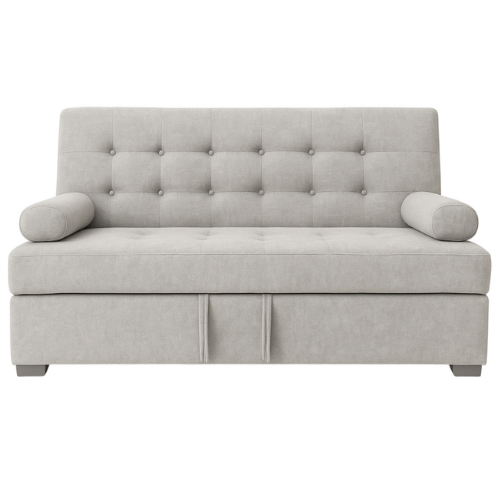 SOFA CAMA OSLO - SUIZA GRIS PLATA ANTIFLUIDO