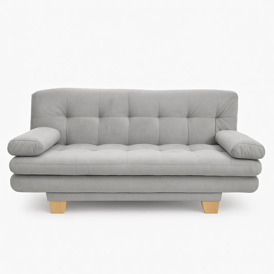 SOFA CAMA PRAGA - SUIZA GRIS PLATA ANTIFLUIDO